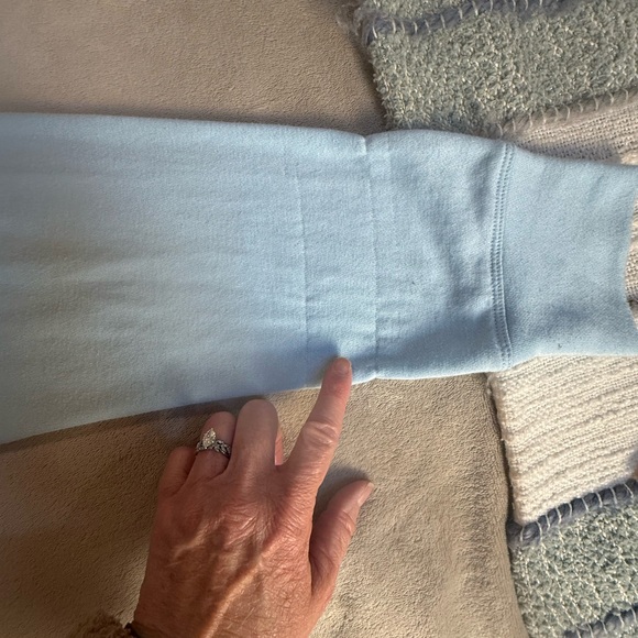 J.Crew Open Front Cardigan Soft loungewear Pale Pastel Blue Sweater Size L - Picture 7 of 9